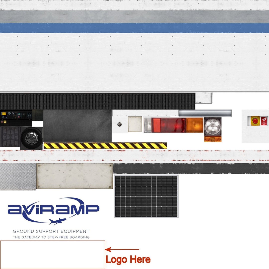 AVIRamp 3D Model – Low Poly Airport Boarding Ramp, FBX, OBJ - View 13