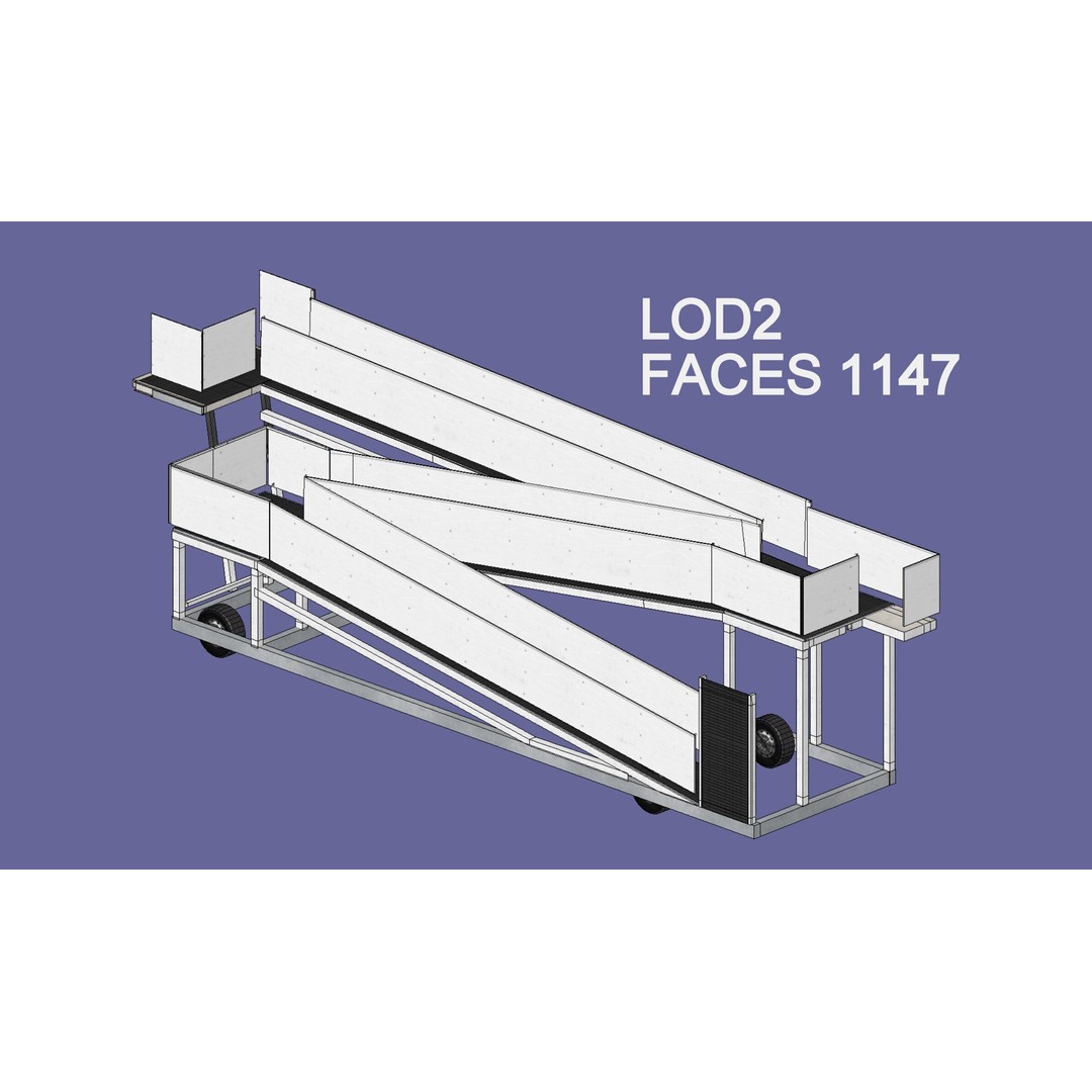 AVIRamp 3D Model – Low Poly Airport Boarding Ramp, FBX, OBJ - View 16