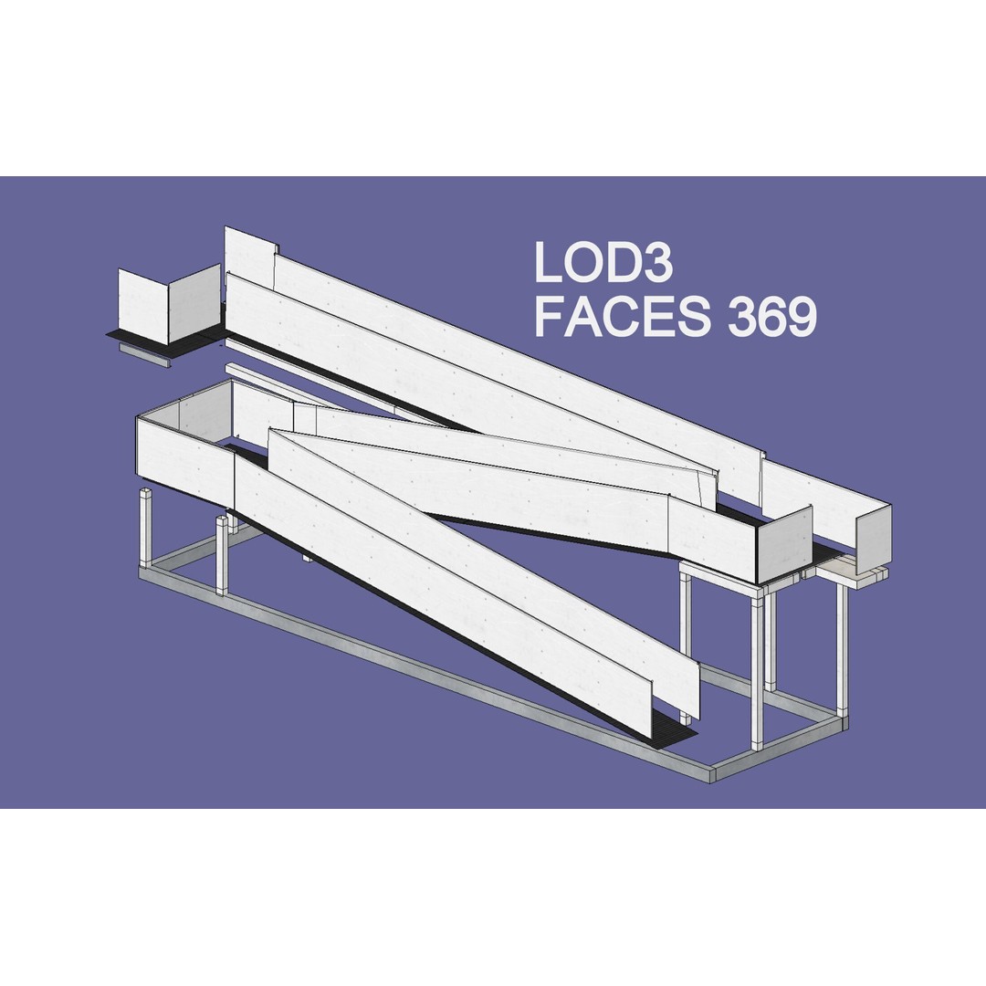 AVIRamp 3D Model – Low Poly Airport Boarding Ramp, FBX, OBJ - View 17