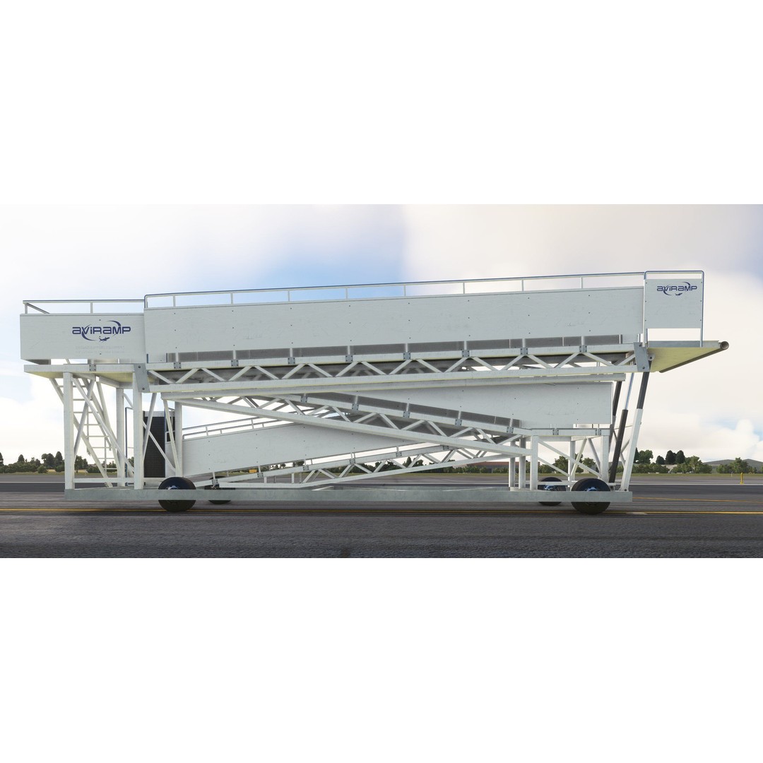 AVIRamp 3D Model – Low Poly Airport Boarding Ramp, FBX, OBJ - View 5