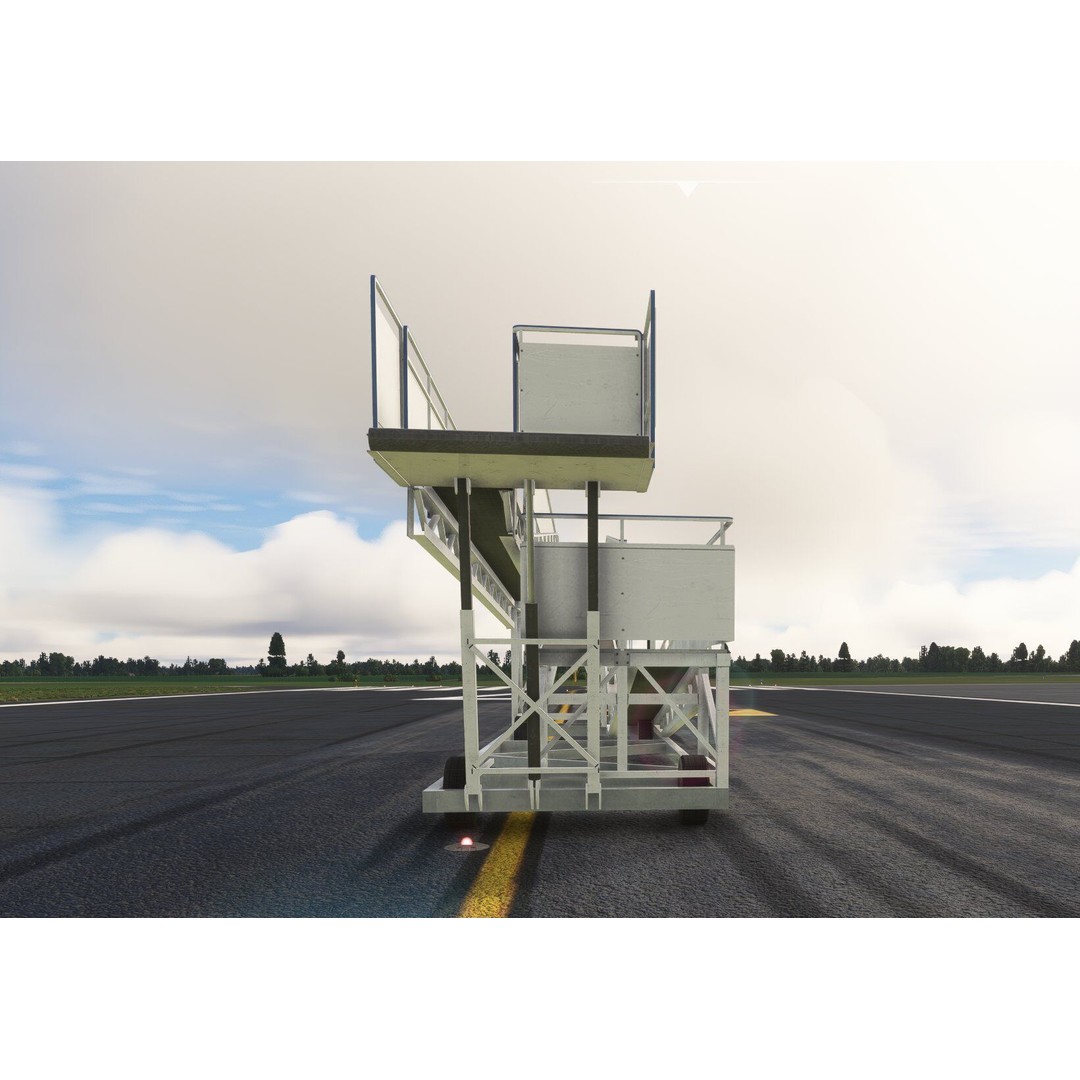 AVIRamp 3D Model – Low Poly Airport Boarding Ramp, FBX, OBJ - View 6