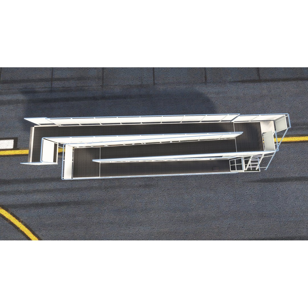 AVIRamp 3D Model – Low Poly Airport Boarding Ramp, FBX, OBJ - View 8