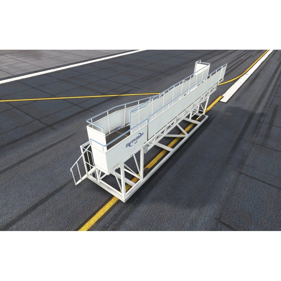 AVIRamp 3D Model – Low Poly Airport Boarding Ramp, FBX, OBJ - View 9