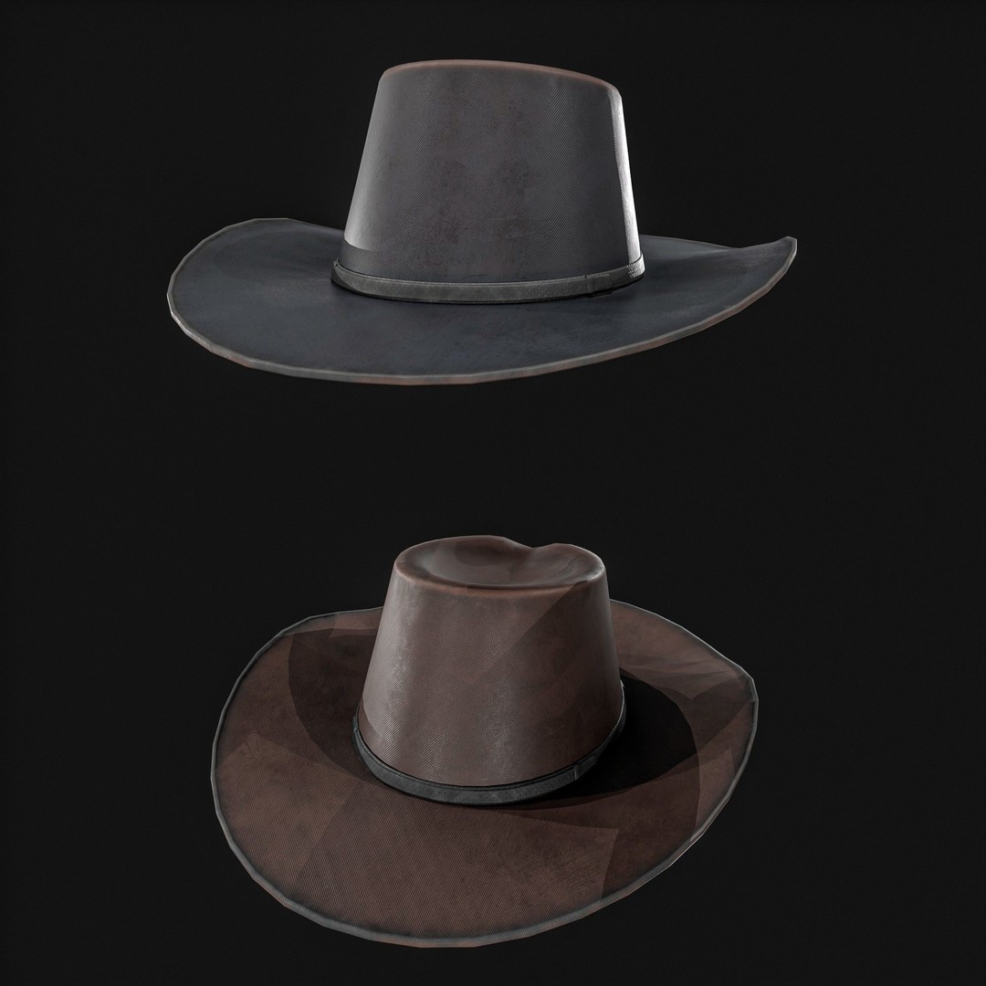 Army Officer Service Cap 3D Model – Low Poly PBR Game Asset, FBX - View 16