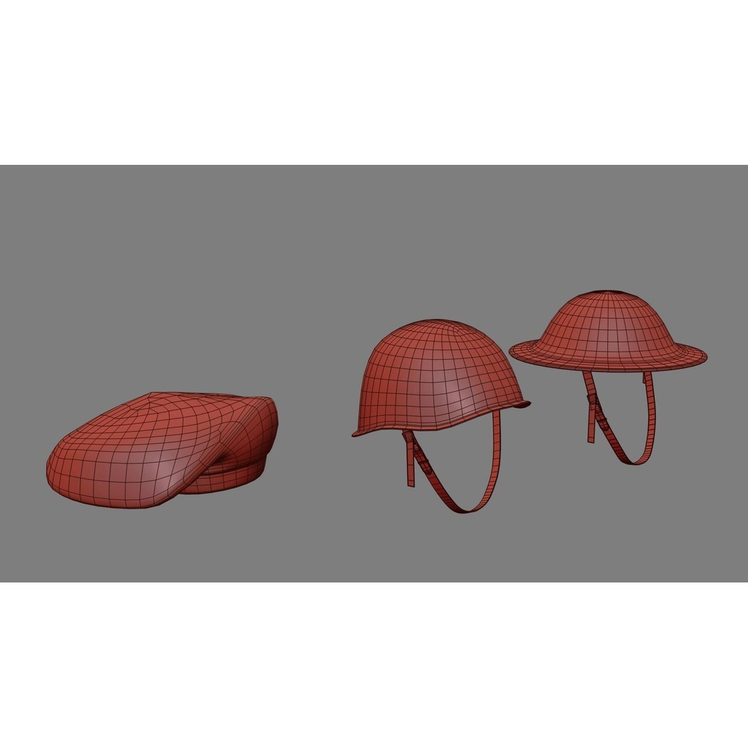 Army Officer Service Cap 3D Model – Low Poly PBR Game Asset, FBX - View 26