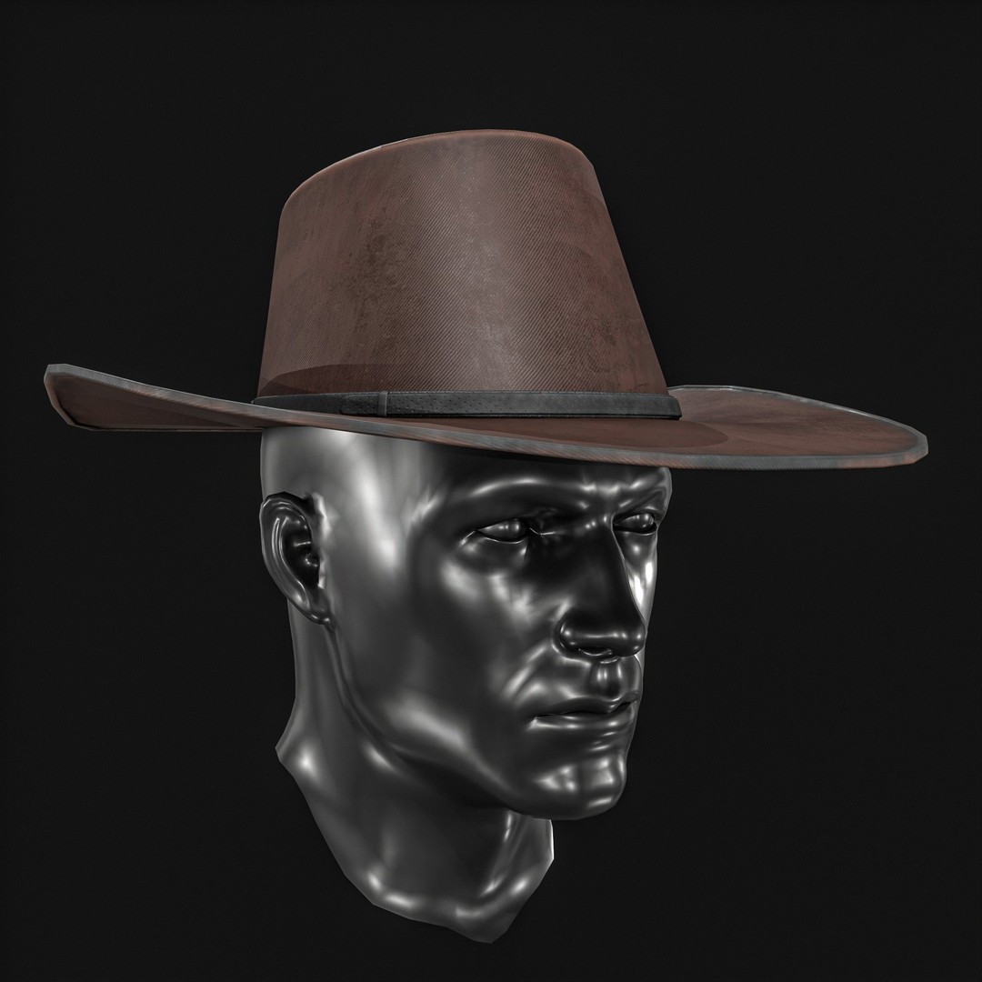 Army Officer Service Cap 3D Model – Low Poly PBR Game Asset, FBX - View 4
