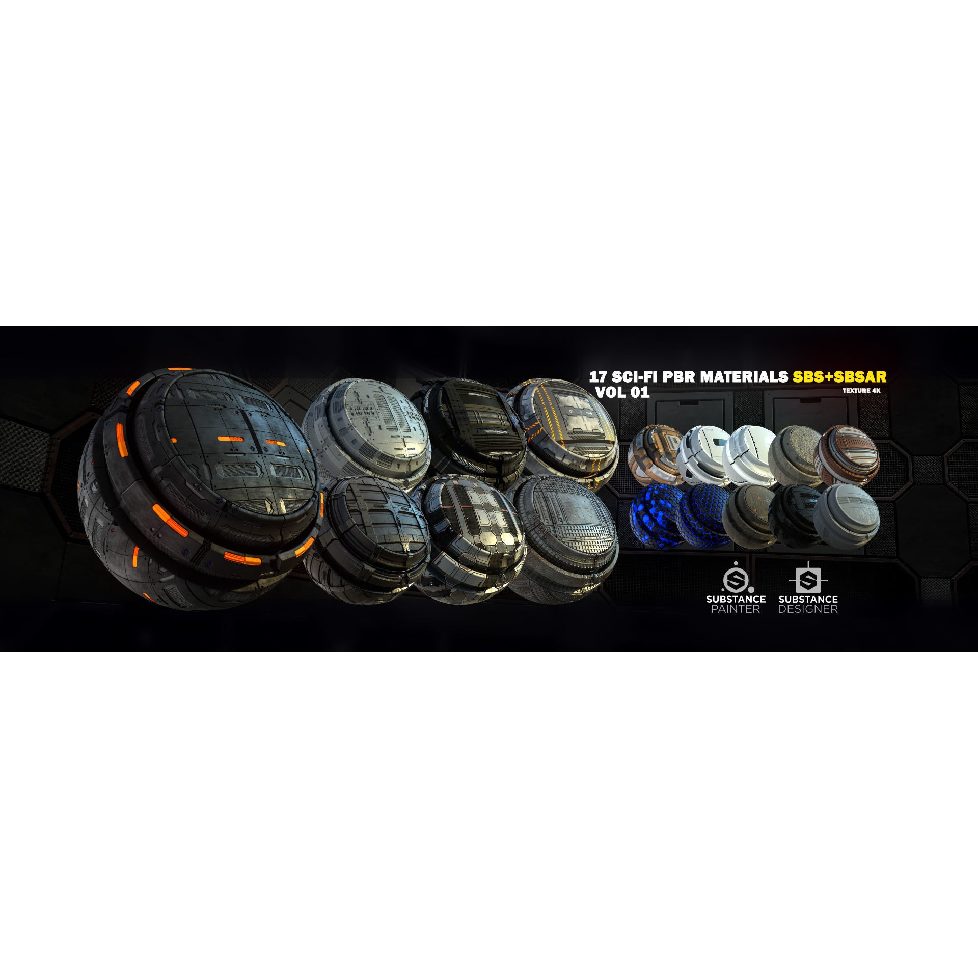 Premium Sci-Fi PBR Materials - 3D Model - View 39