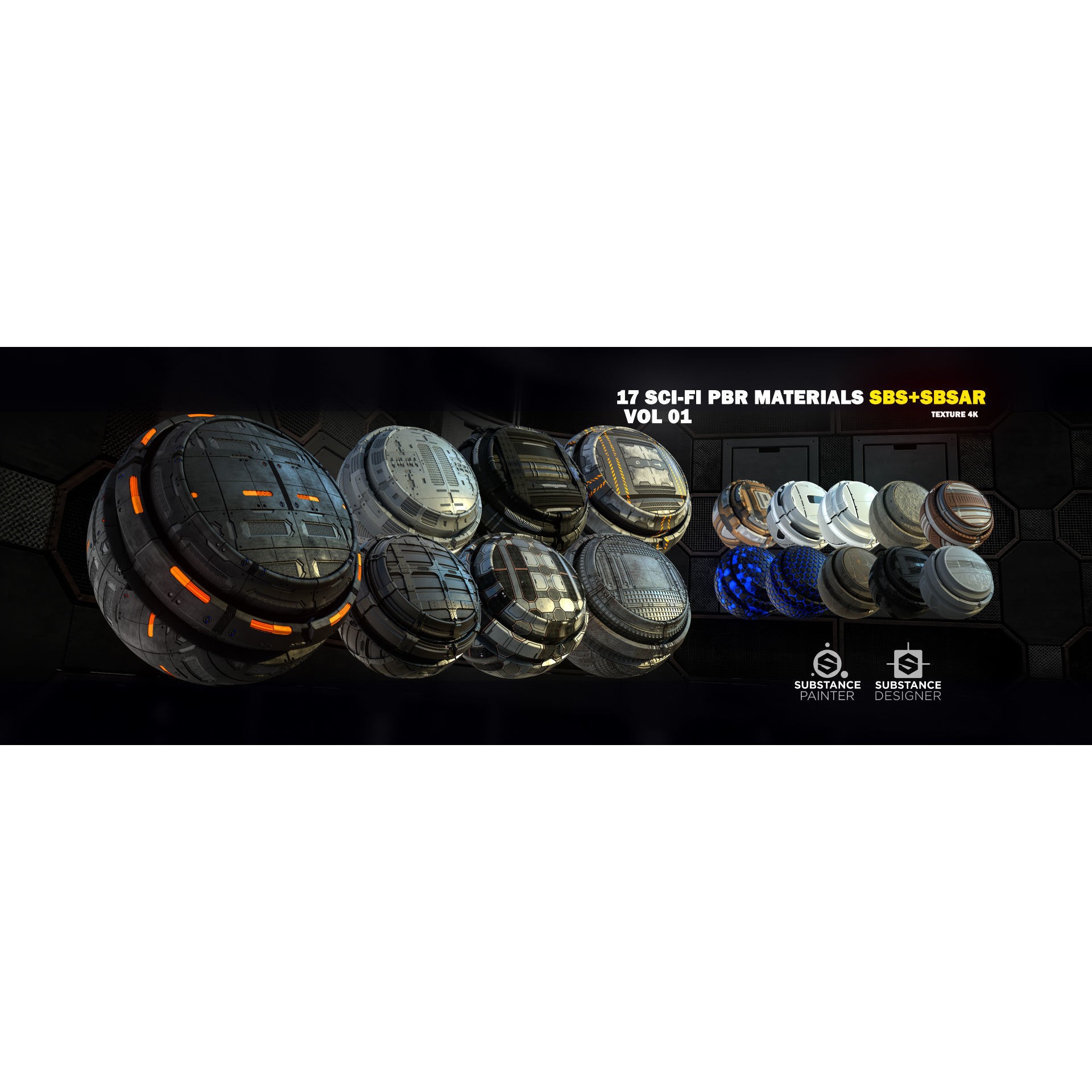 Premium Sci-Fi PBR Materials - 3D Model - View 41