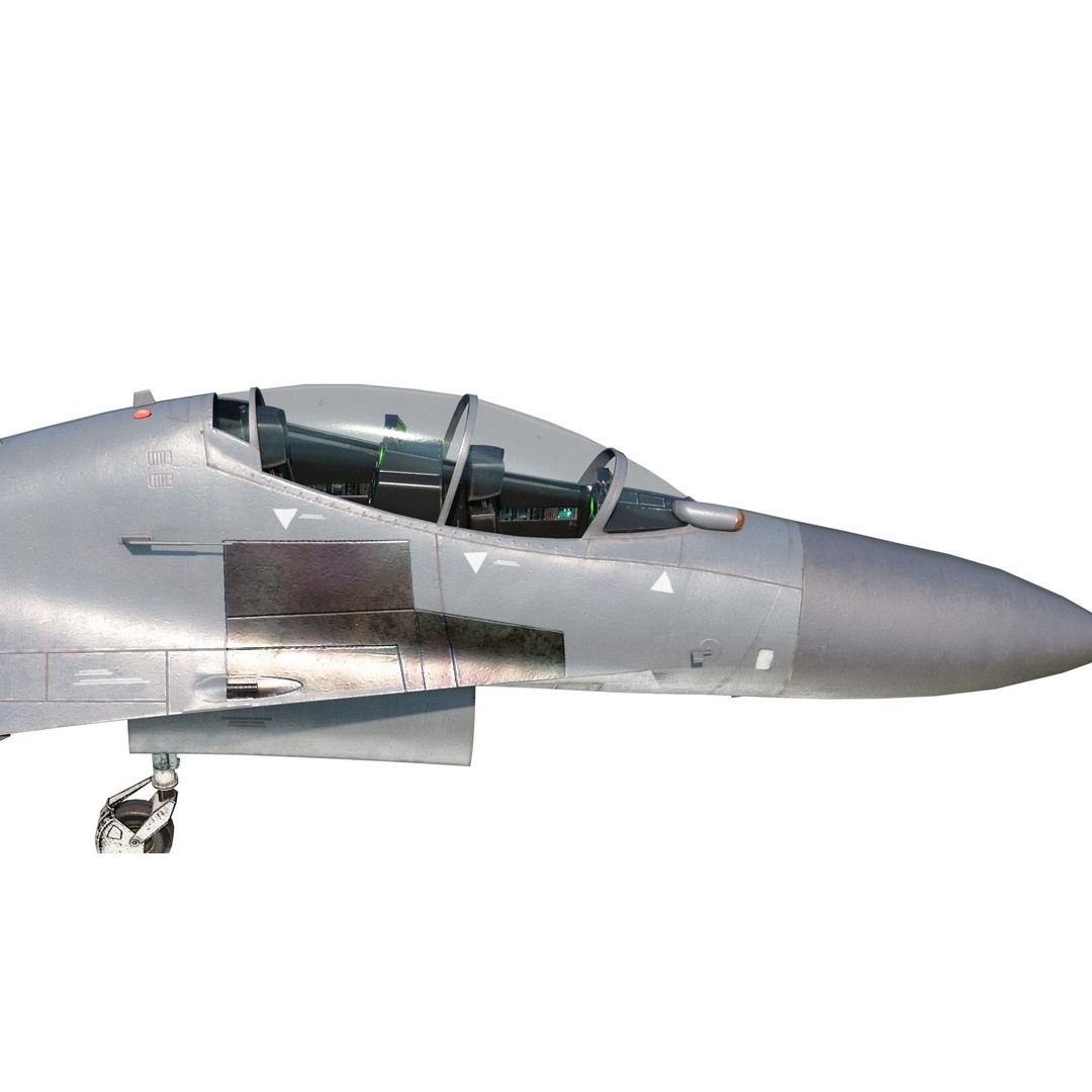 Chinese Shenyang J-16 Fighter 3D Model – Low Poly PBR Game Asset, FBX - View 8