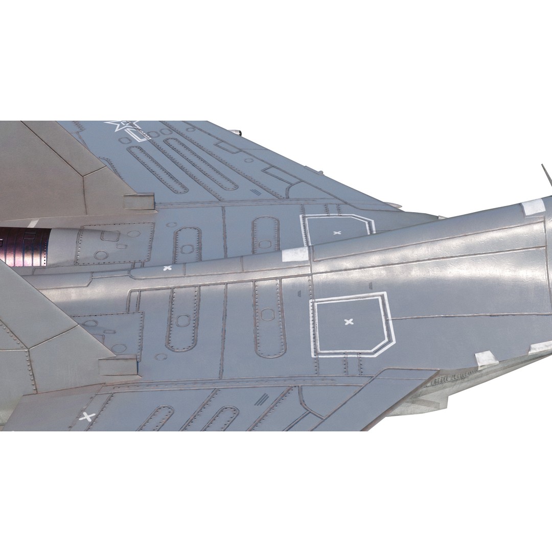 Chinese Shenyang J-16 Fighter 3D Model – Low Poly PBR Game Asset, FBX - View 9