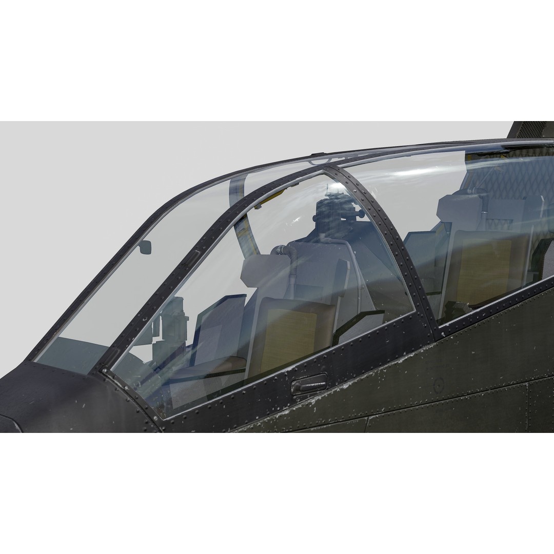 AH-1G Cobra 3D Model – Low Poly Game Ready Helicopter, FBX - View 30