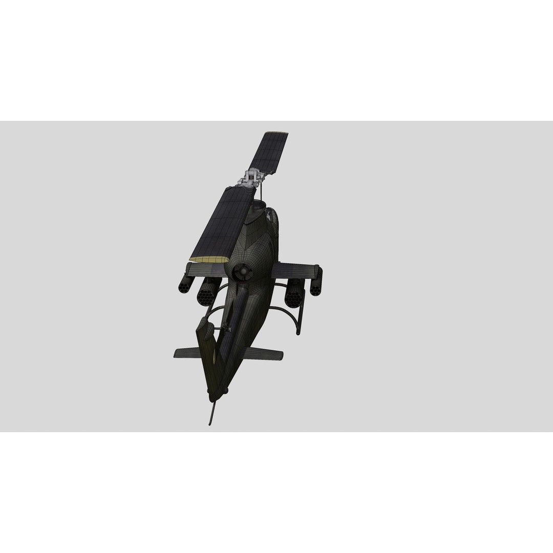 AH-1G Cobra 3D Model – Low Poly Game Ready Helicopter, FBX - View 47