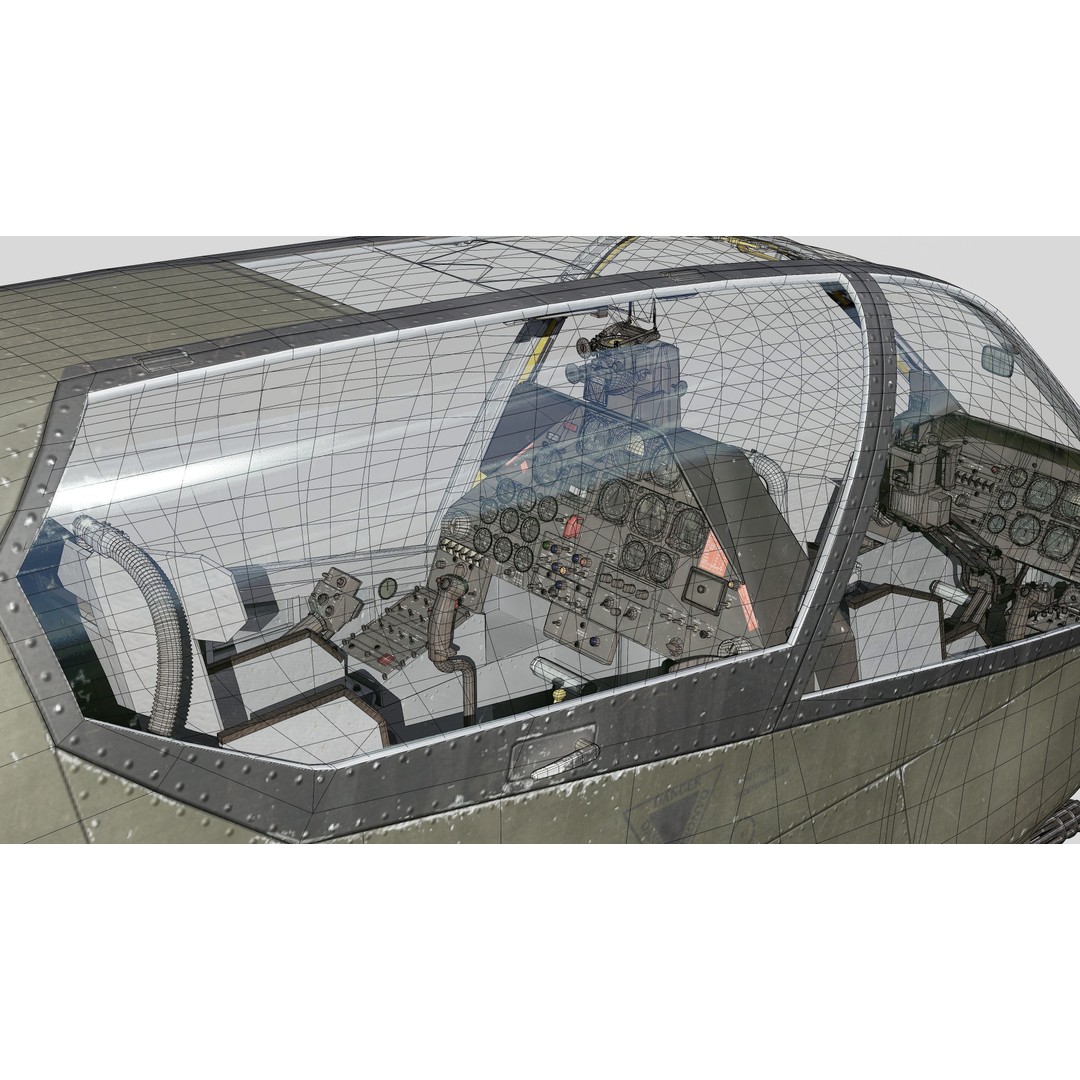 AH-1G Cobra 3D Model – Low Poly Game Ready Helicopter, FBX - View 50
