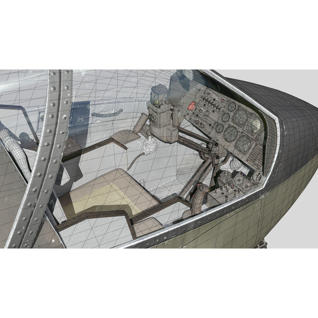 AH-1G Cobra 3D Model – Low Poly Game Ready Helicopter, FBX - View 51