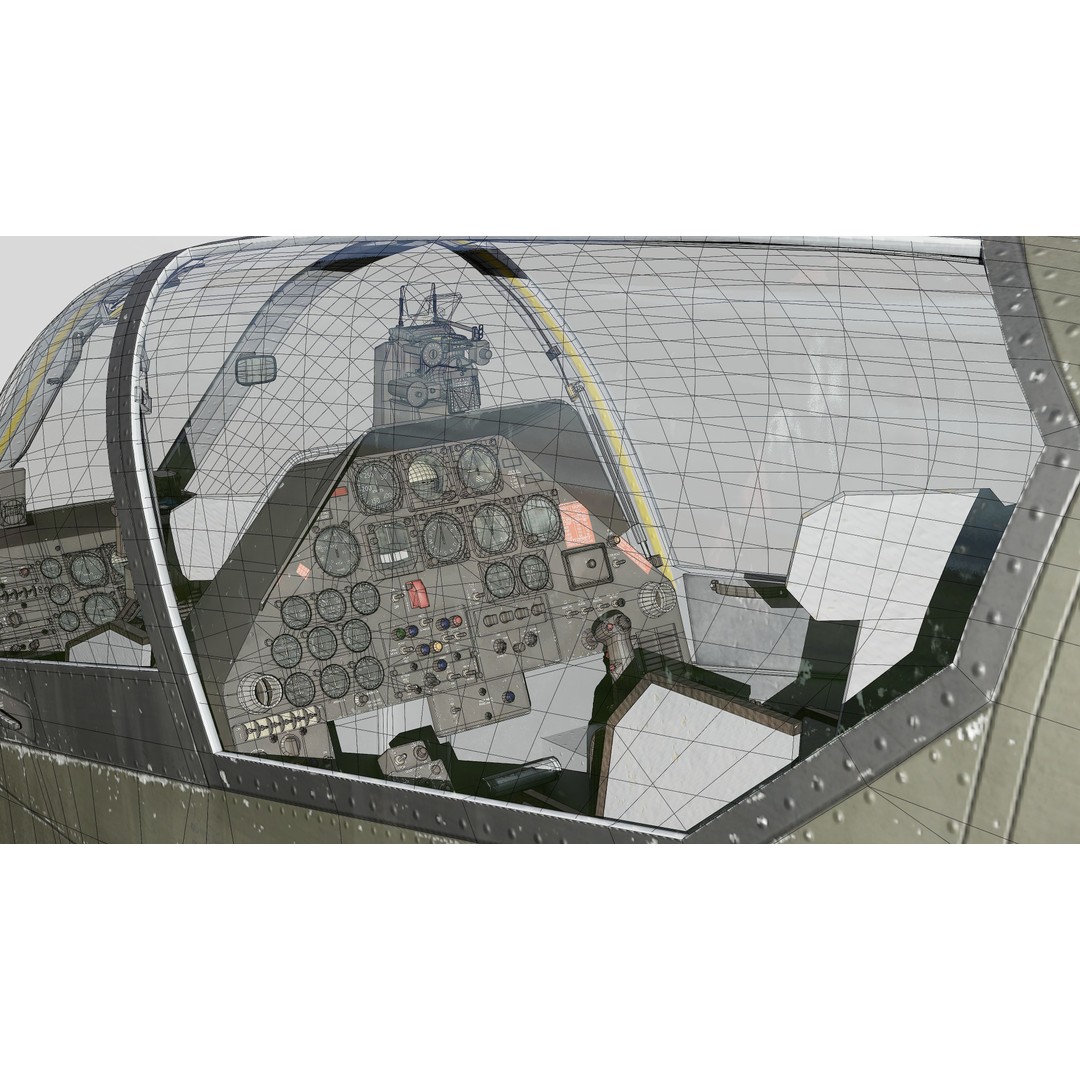 AH-1G Cobra 3D Model – Low Poly Game Ready Helicopter, FBX - View 52