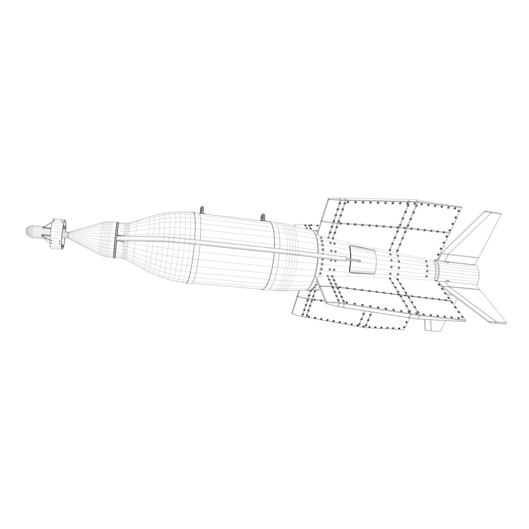 Bolt 117 Laser Guided Bomb 3D Model – High Poly Game Asset, FBX