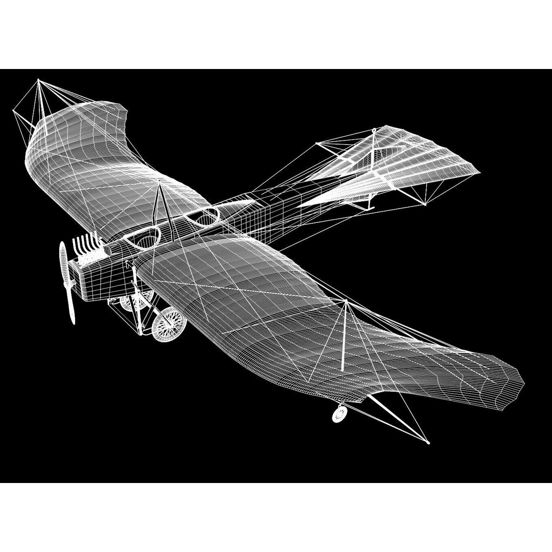 Etrich Taube 3D Model – High Poly Military Aircraft, FBX, OBJ