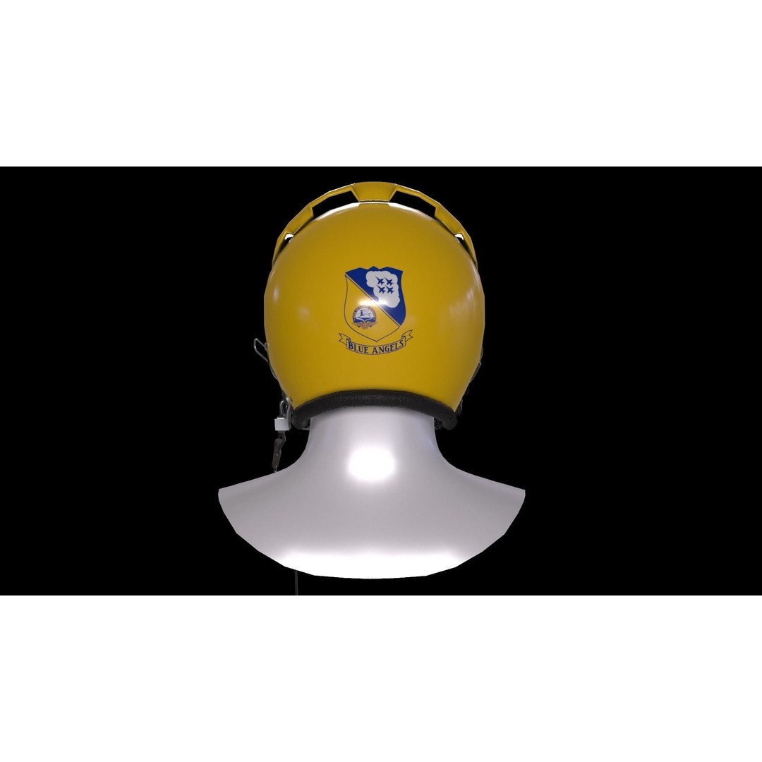 Fighter Pilot Helmet HGU-33 3D Model – Low Poly Game Asset, FBX - View 13