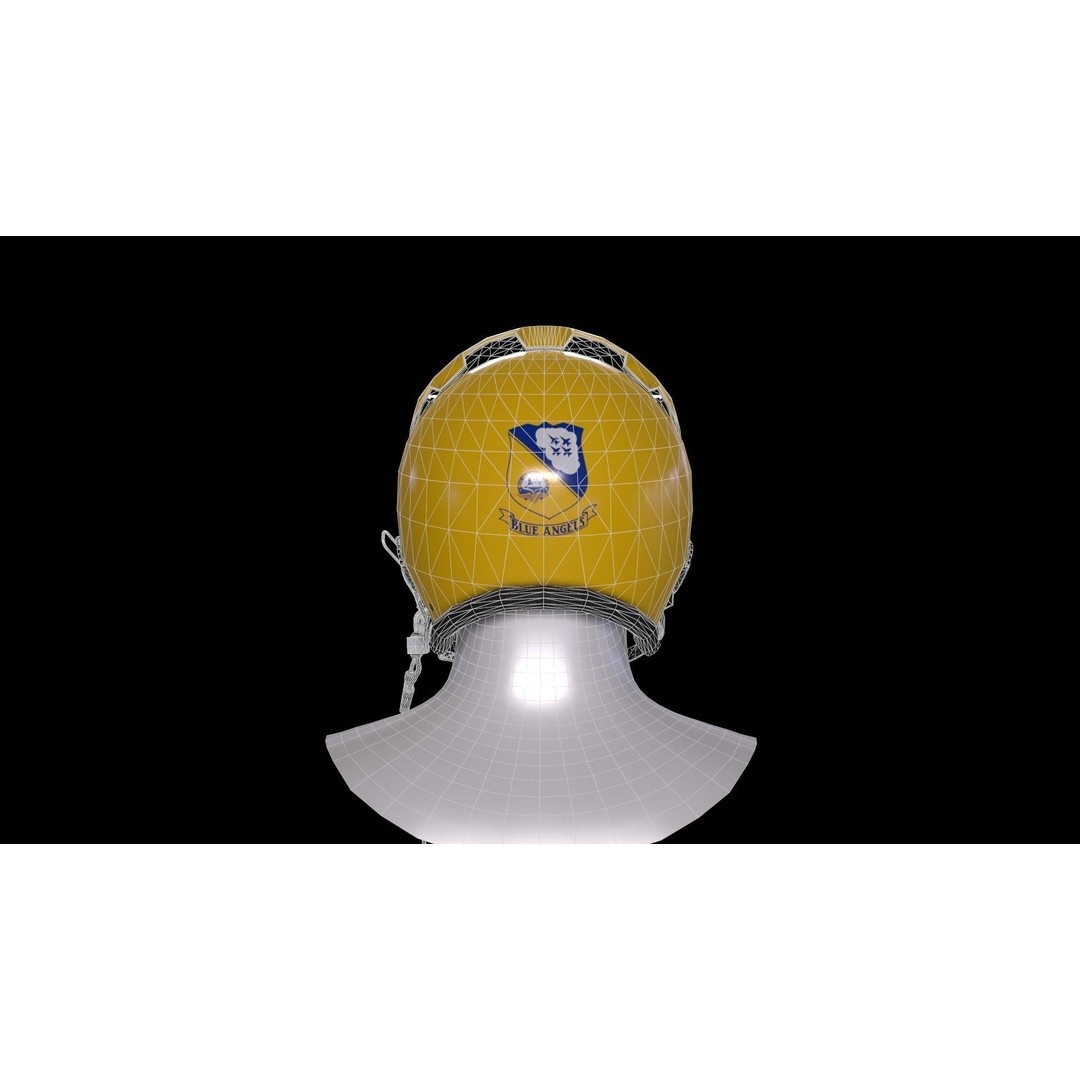 Fighter Pilot Helmet HGU-33 3D Model – Low Poly Game Asset, FBX - View 14