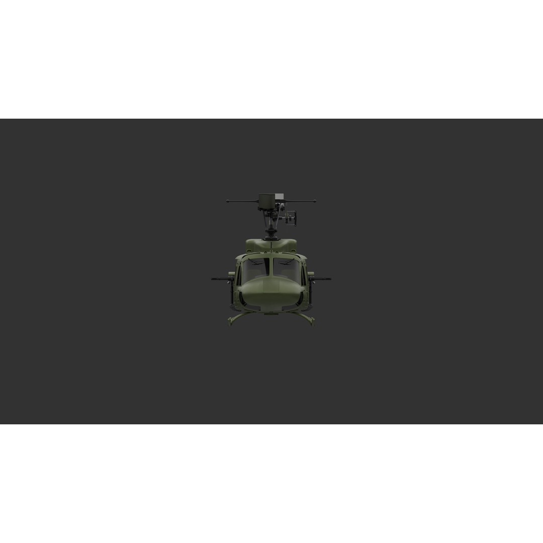 Bell 212 Helicopter 3D Model – Game-Ready PBR Asset, FBX - View 10