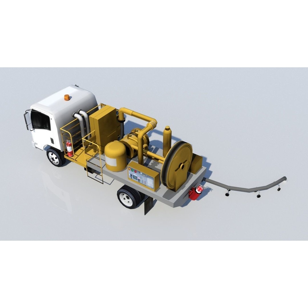 Isuzu Hydrant Airport Fuel Truck 3D Model – Low Poly Game Asset, FBX - View 12