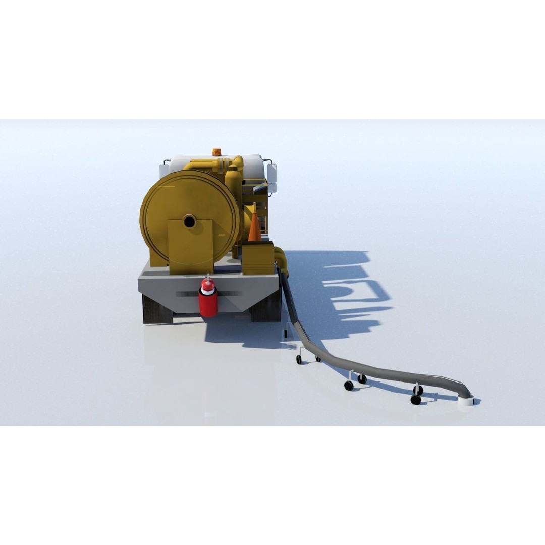 Isuzu Hydrant Airport Fuel Truck 3D Model – Low Poly Game Asset, FBX - View 13