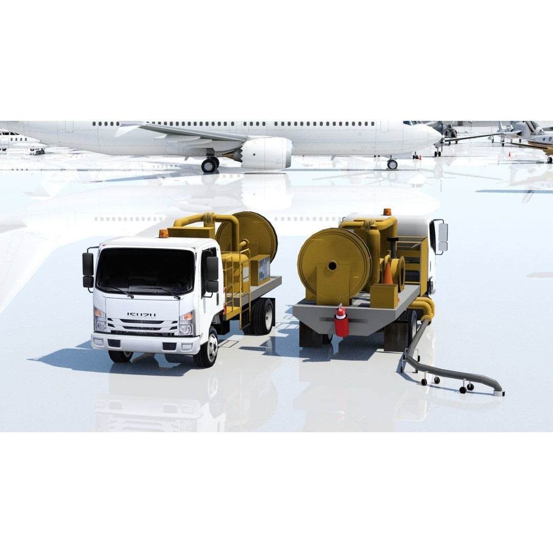 Isuzu Hydrant Airport Fuel Truck 3D Model – Low Poly Game Asset, FBX - View 3