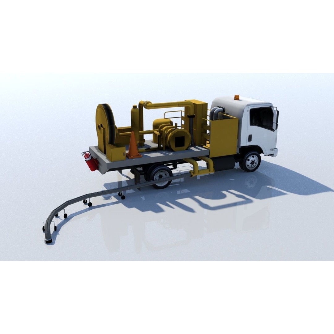 Isuzu Hydrant Airport Fuel Truck 3D Model – Low Poly Game Asset, FBX - View 9