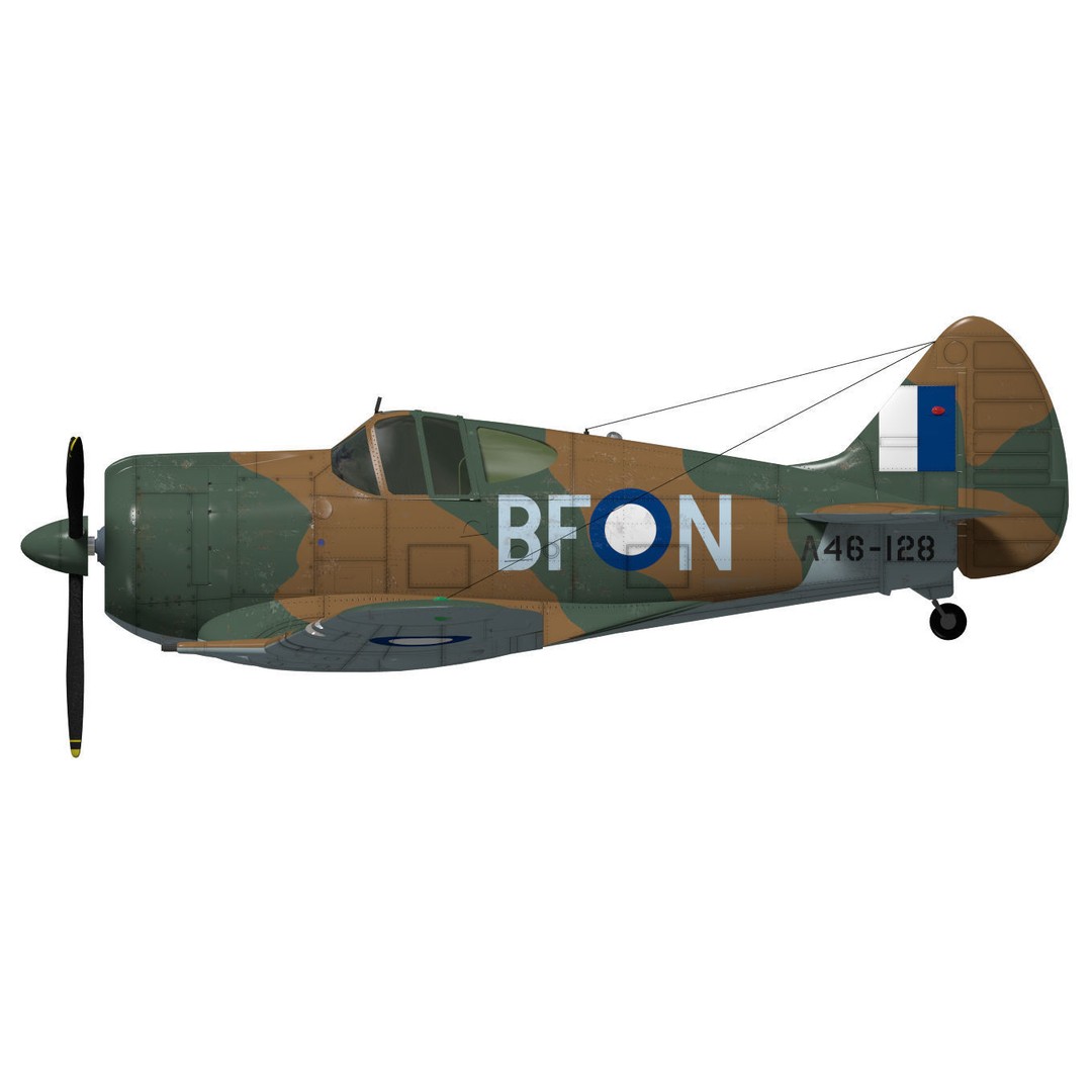 CAC CA-13 Boomerang 3D Model – High Poly Military Aircraft, FBX - View 11