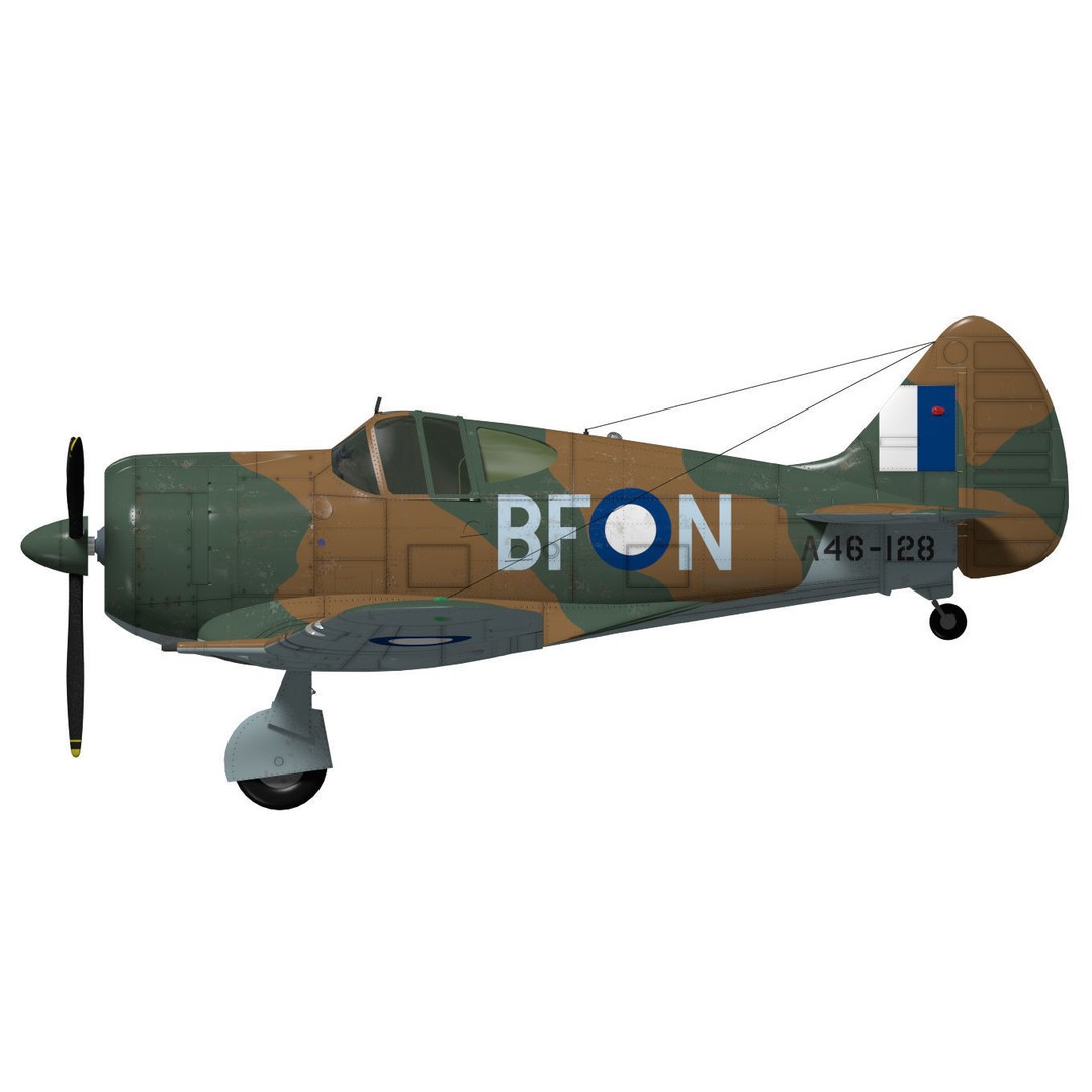 CAC CA-13 Boomerang 3D Model – High Poly Military Aircraft, FBX - View 12