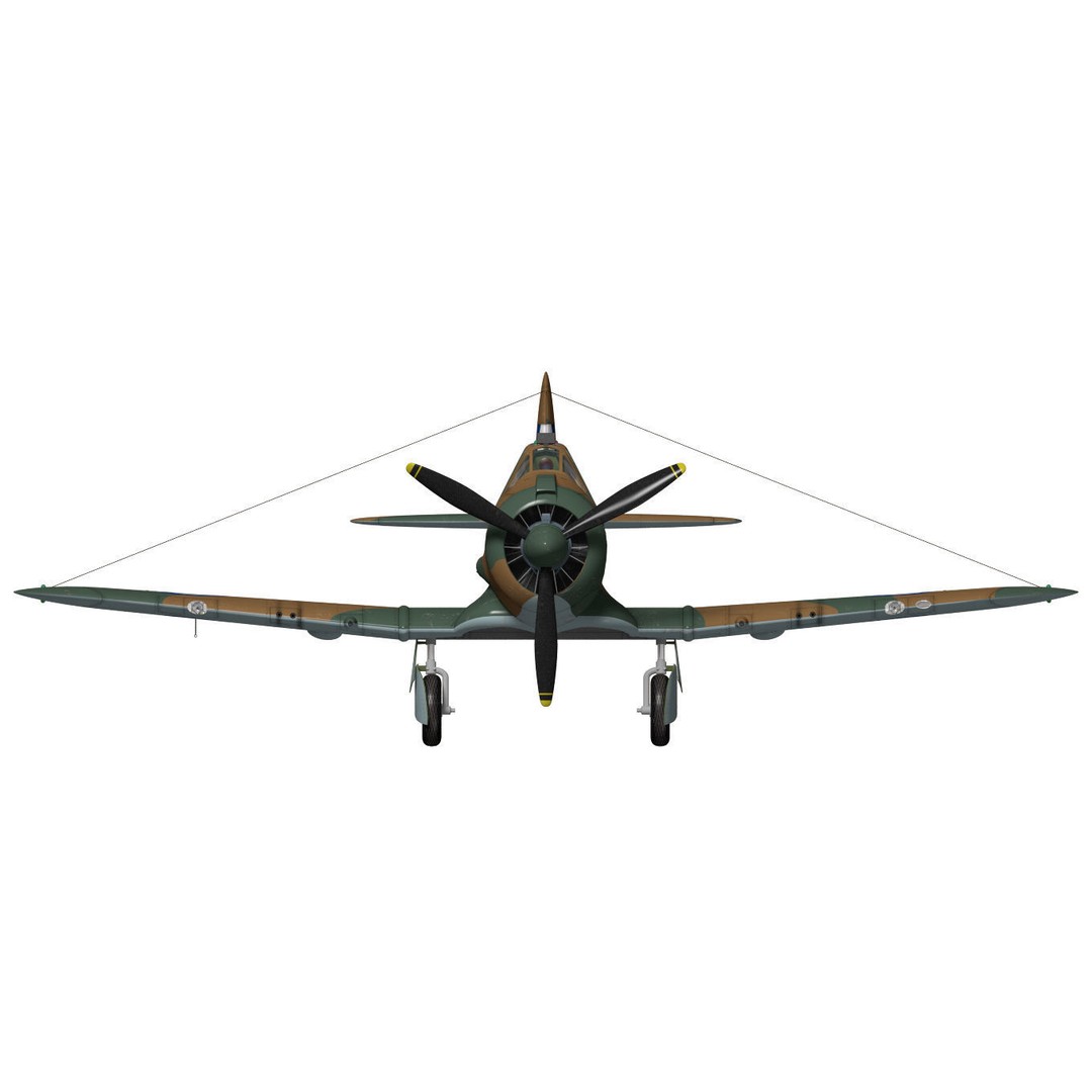 CAC CA-13 Boomerang 3D Model – High Poly Military Aircraft, FBX - View 14