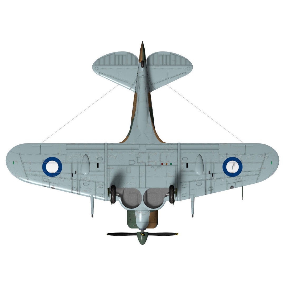 CAC CA-13 Boomerang 3D Model – High Poly Military Aircraft, FBX - View 17