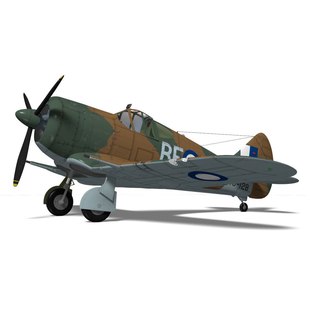 CAC CA-13 Boomerang 3D Model – High Poly Military Aircraft, FBX - View 8