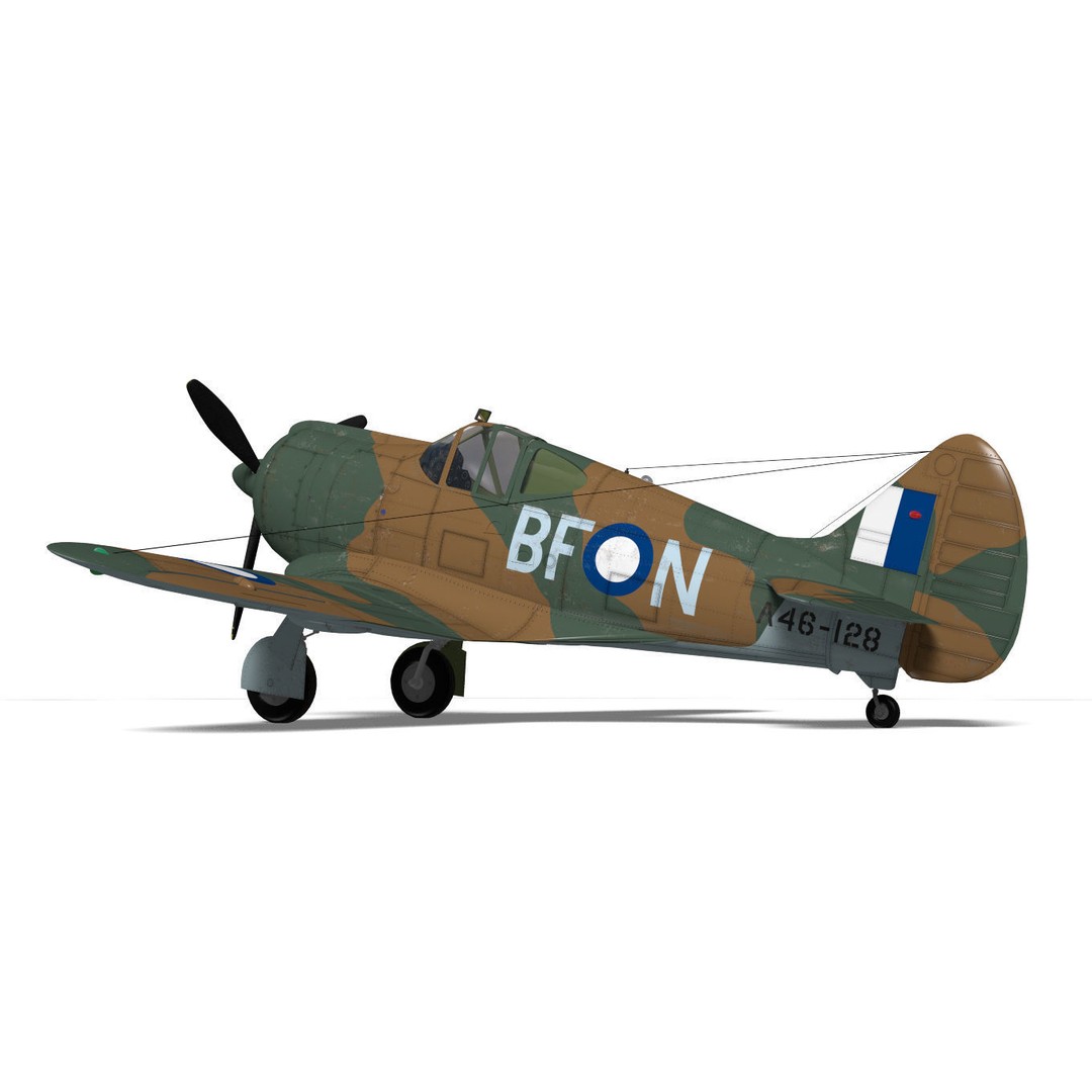 CAC CA-13 Boomerang 3D Model – High Poly Military Aircraft, FBX - View 9