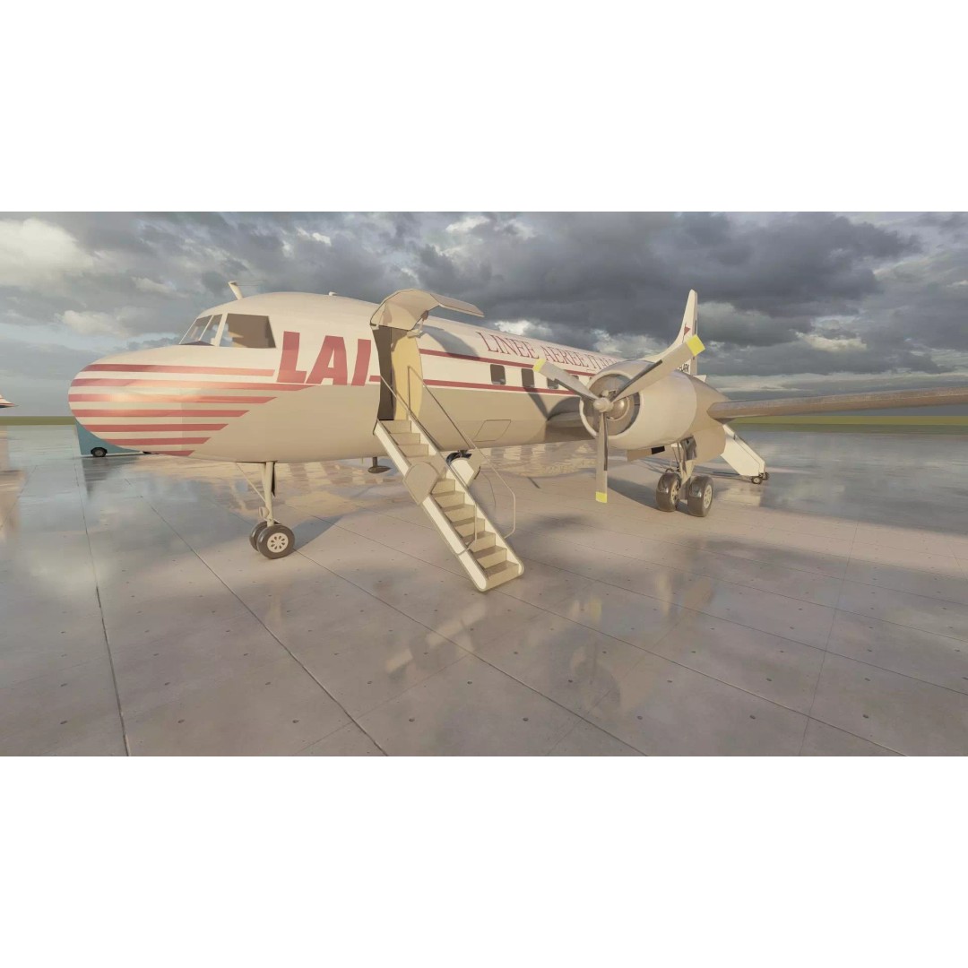 Douglas DC-3 3D Model – Retro Aircraft with Interior, SketchUp & Lumion - View 21