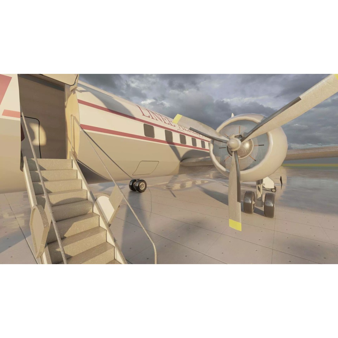 Douglas DC-3 3D Model – Retro Aircraft with Interior, SketchUp & Lumion - View 22