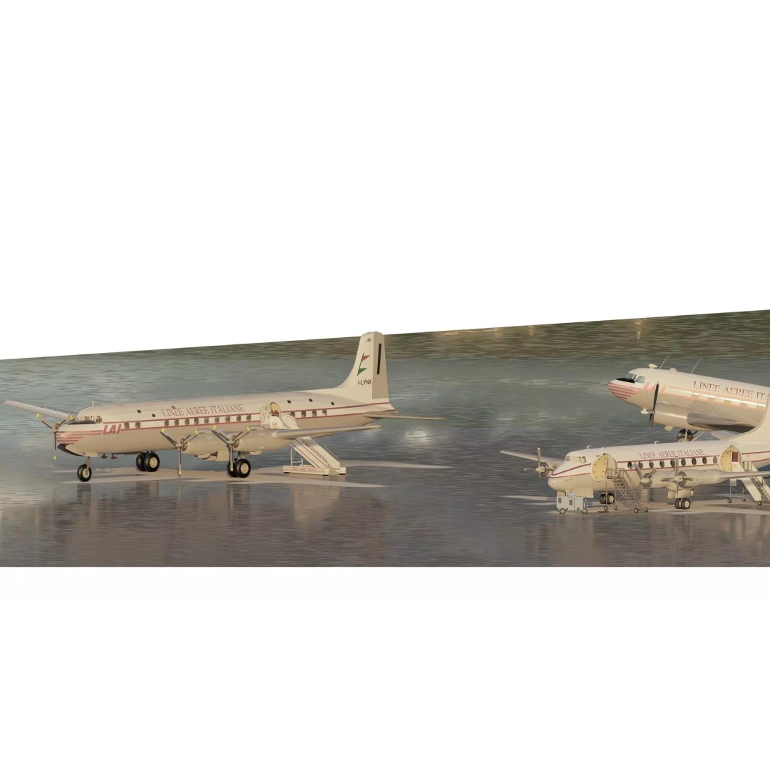 Douglas DC-3 3D Model – Retro Aircraft with Interior, SketchUp & Lumion - View 3