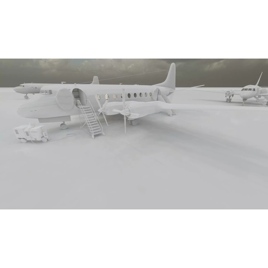 Douglas DC-3 3D Model – Retro Aircraft with Interior, SketchUp & Lumion - View 38