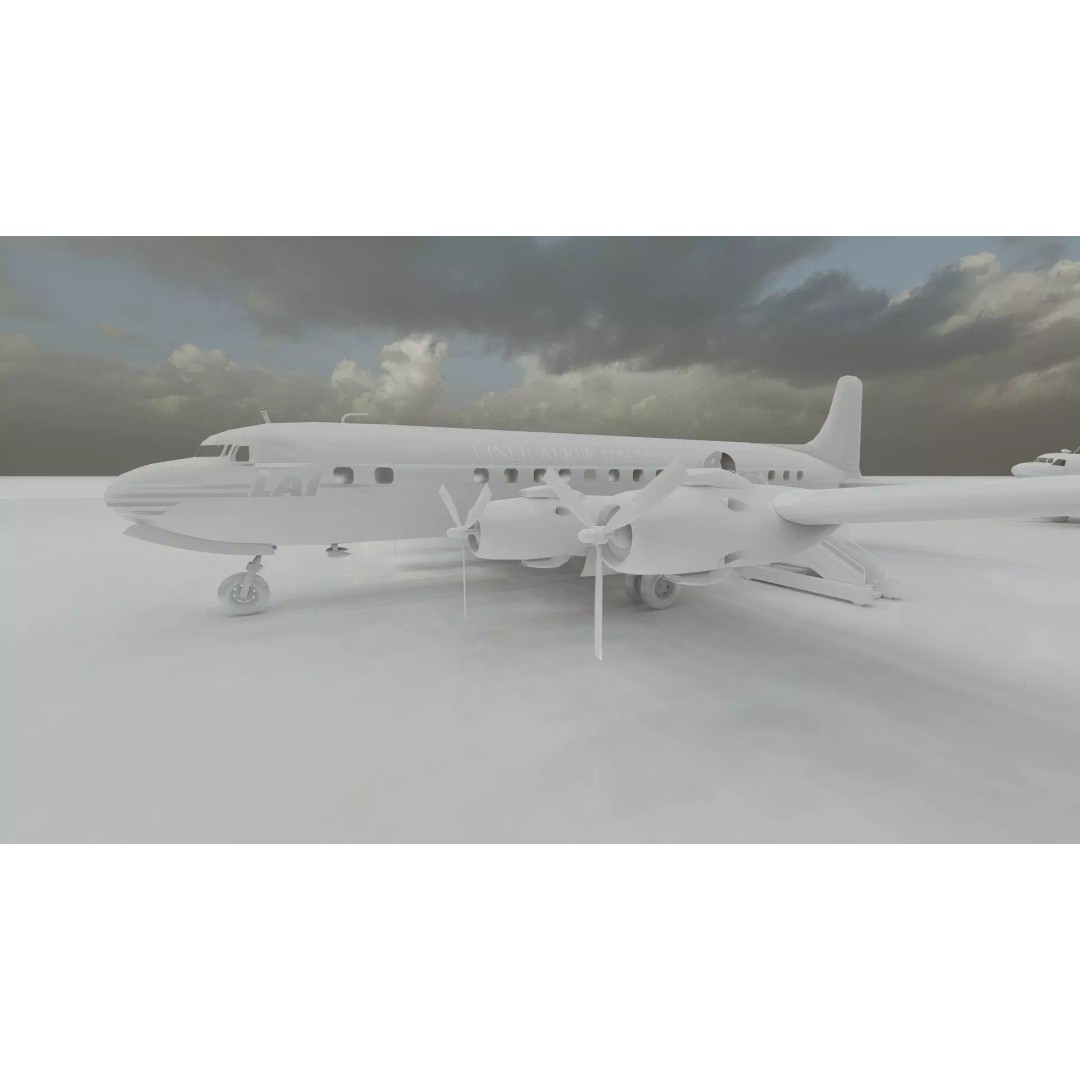 Douglas DC-3 3D Model – Retro Aircraft with Interior, SketchUp & Lumion - View 40