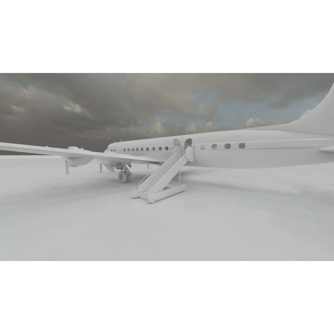 Douglas DC-3 3D Model – Retro Aircraft with Interior, SketchUp & Lumion - View 41