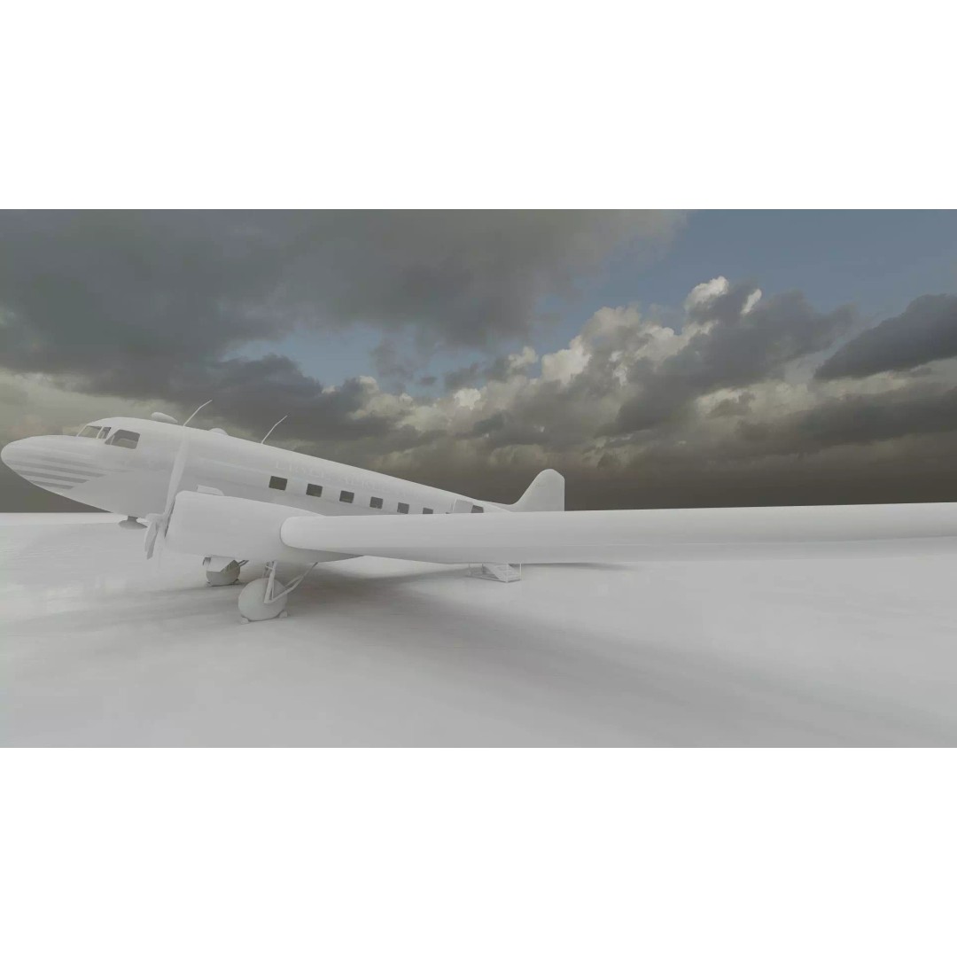 Douglas DC-3 3D Model – Retro Aircraft with Interior, SketchUp & Lumion - View 42