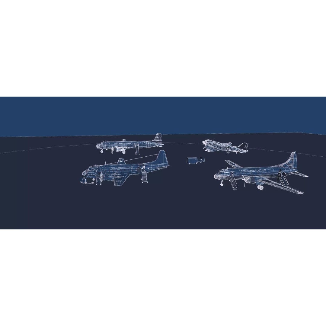 Douglas DC-3 3D Model – Retro Aircraft with Interior, SketchUp & Lumion - View 48