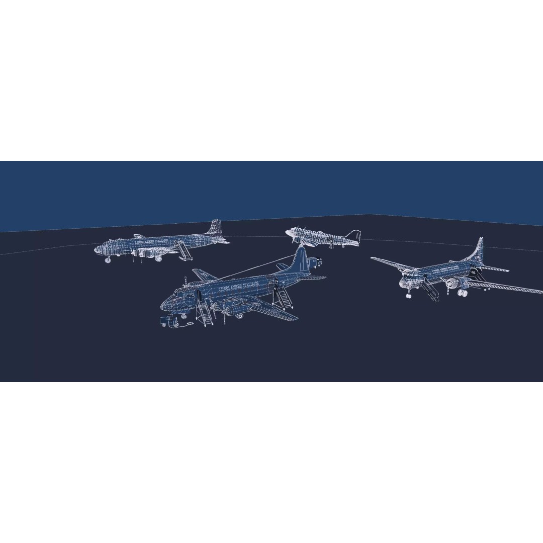 Douglas DC-3 3D Model – Retro Aircraft with Interior, SketchUp & Lumion - View 49