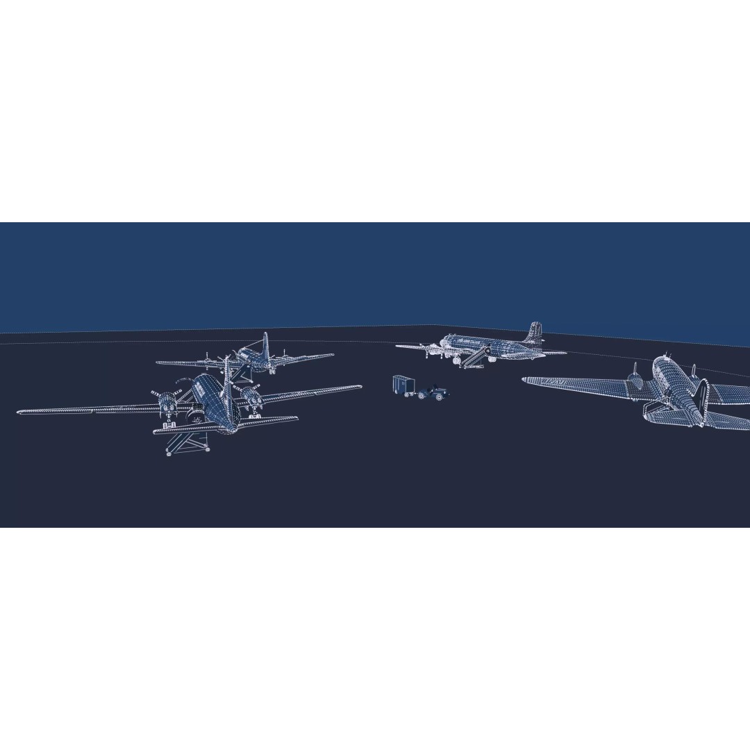 Douglas DC-3 3D Model – Retro Aircraft with Interior, SketchUp & Lumion - View 50