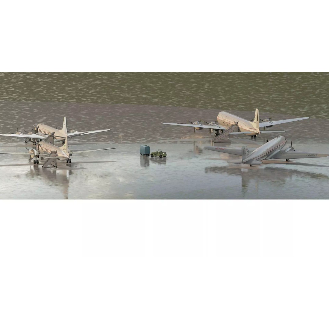Douglas DC-3 3D Model – Retro Aircraft with Interior, SketchUp & Lumion - View 6