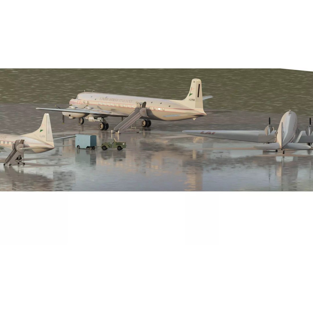 Douglas DC-3 3D Model – Retro Aircraft with Interior, SketchUp & Lumion - View 7