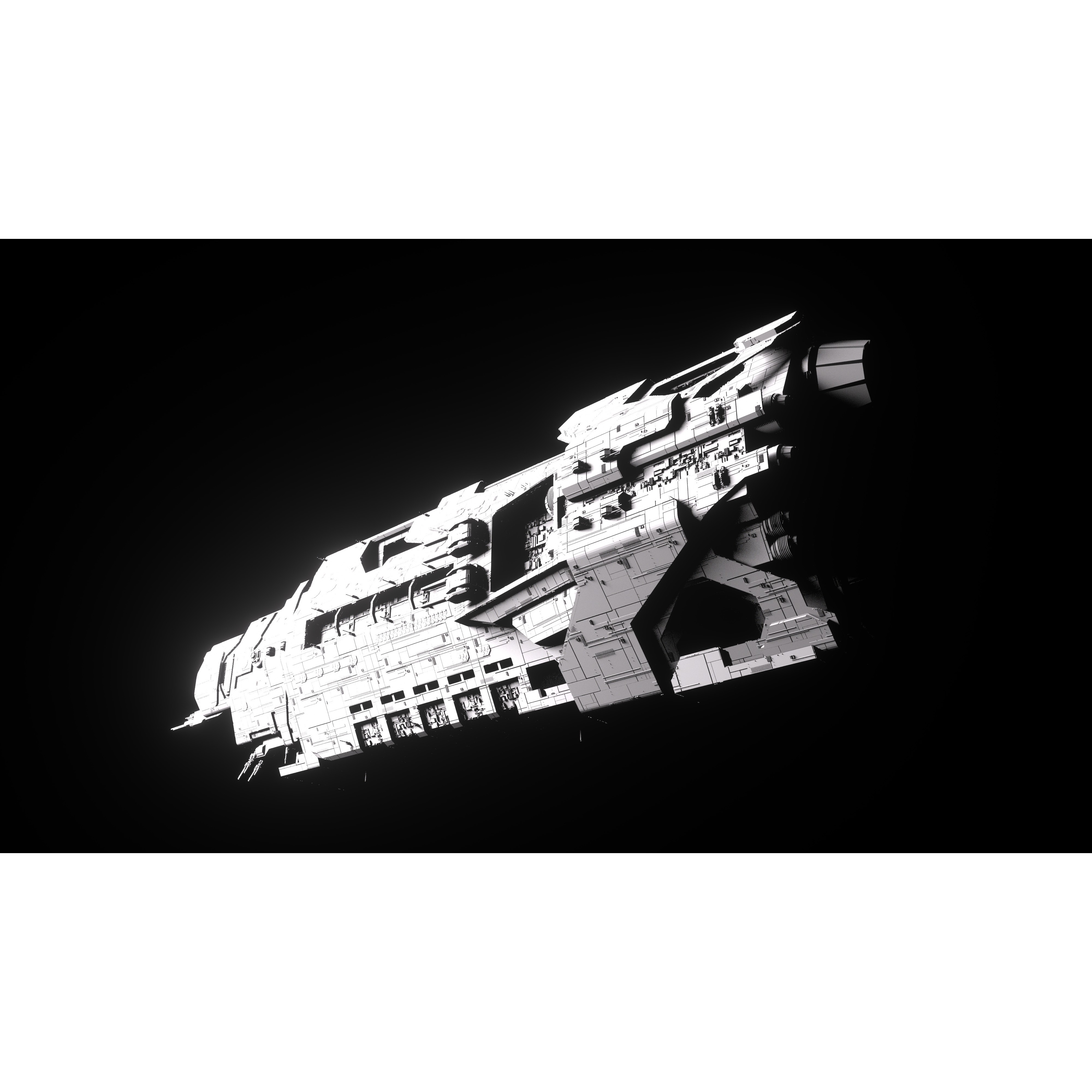 Autumn Class Capital Ship - Game-Ready 3D Model
