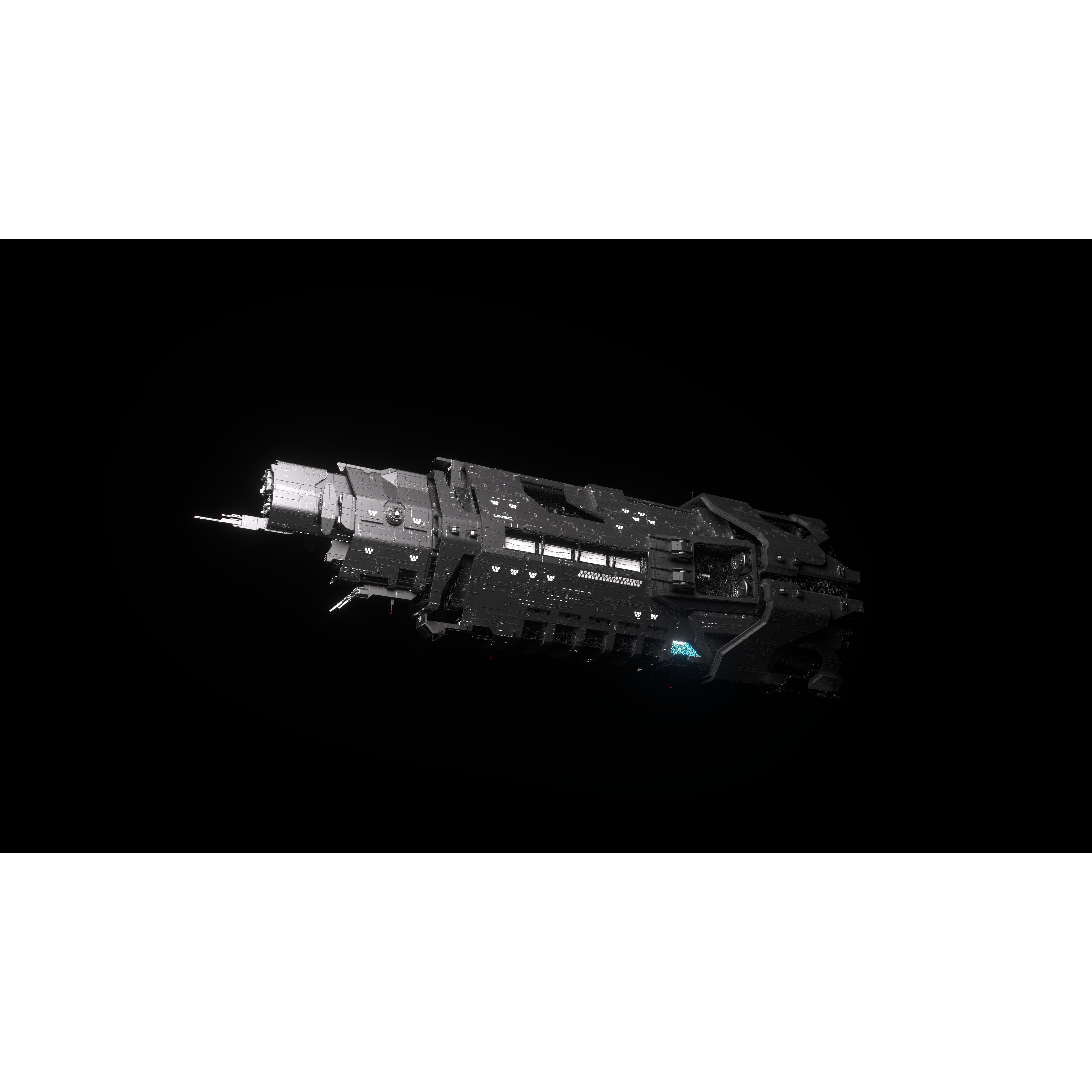 Autumn Class Capital Ship - Game-Ready 3D Model - View 3