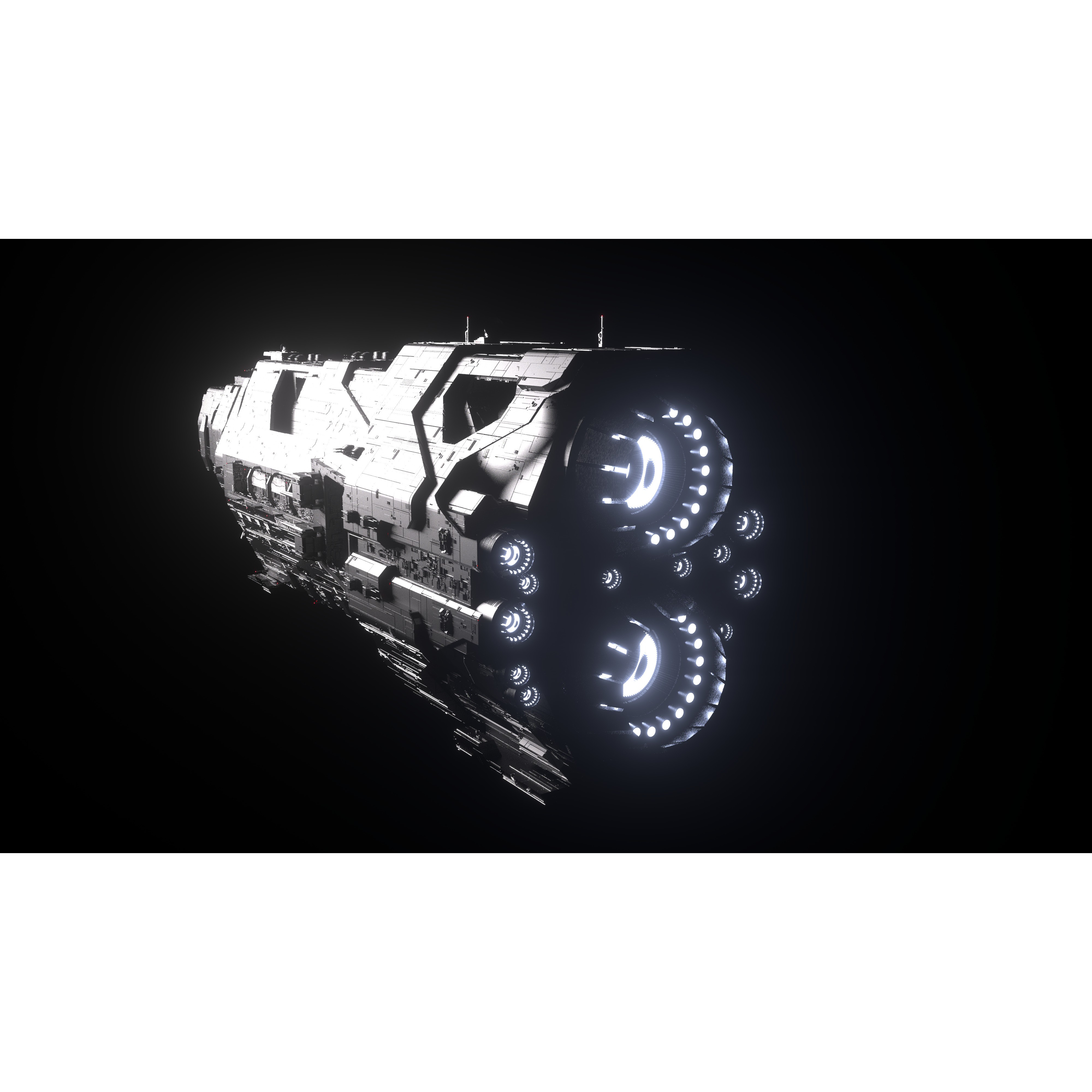 Autumn Class Capital Ship - Game-Ready 3D Model - View 5