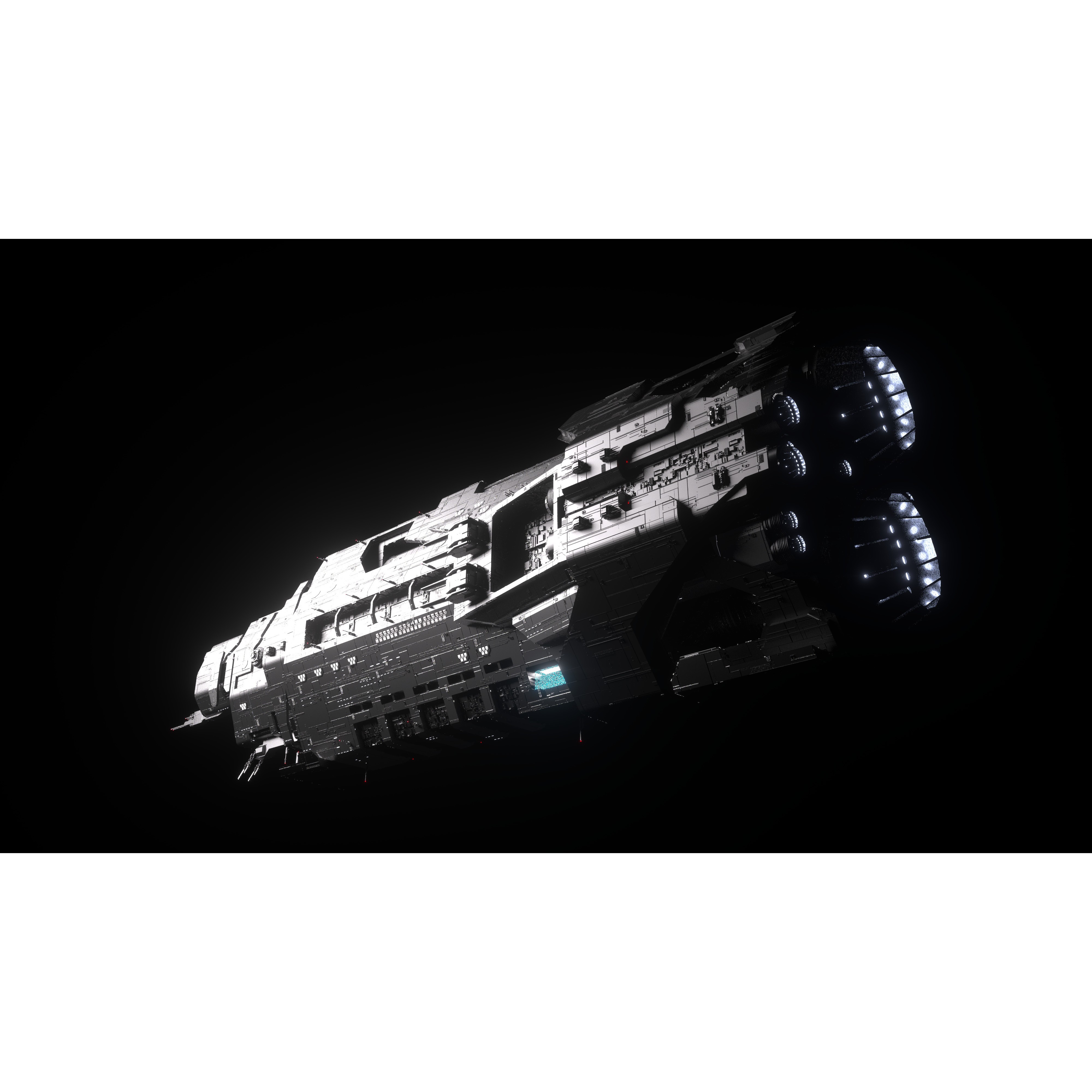 Autumn Class Capital Ship - Game-Ready 3D Model - View 6